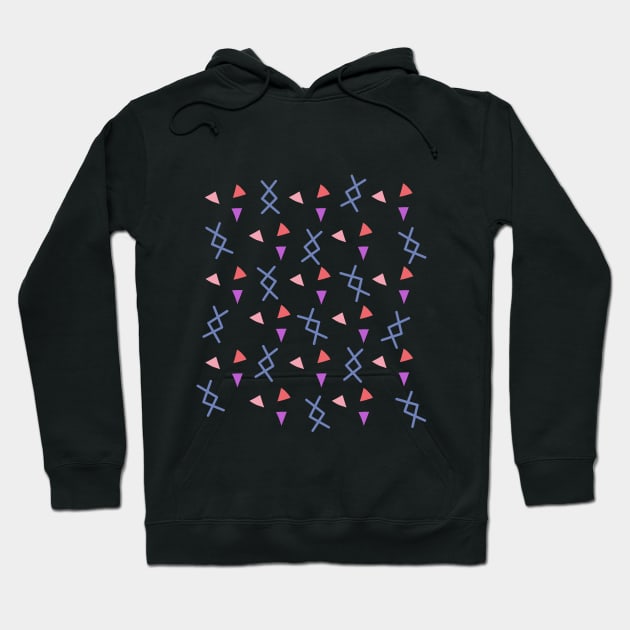 Inguz Rune Confetti Pattern Hoodie by El Onix